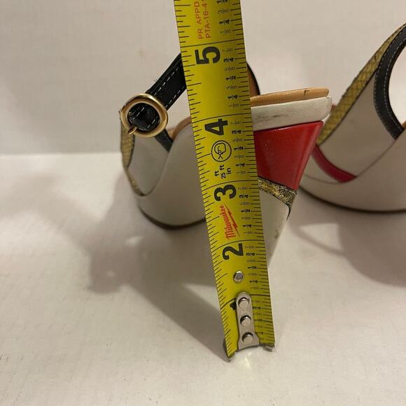 USA Dove Nuotano Gli Squali shoe Size EU 37 = US 6.5 color,white and blue + gold - Picture 4 of 6